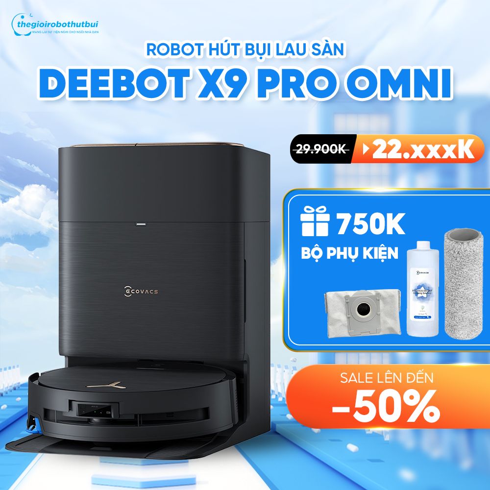 Robot hút bụi lau nhà Ecovacs X9 Pro Omni – Bản Quốc Tế – Bảo hành 24 Tháng