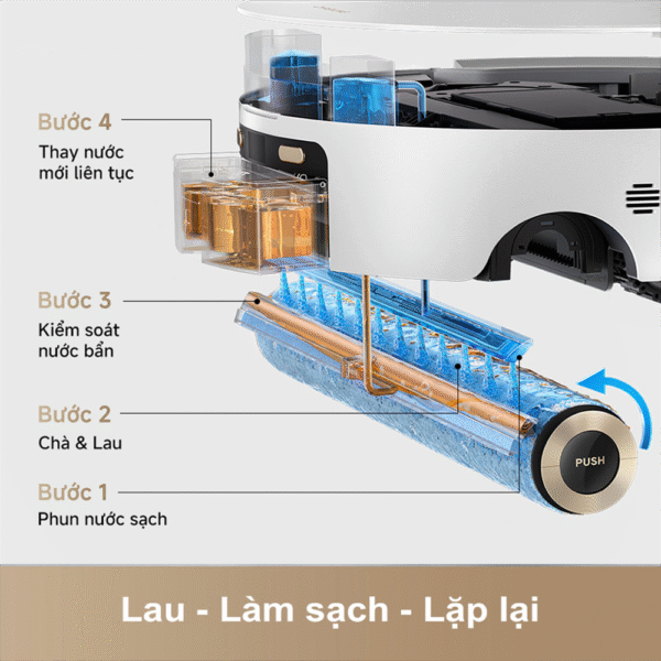 Robot hút bụi lau nhà Dreame Aqua 10 Roller – Bản Quốc Tế – Bảo Hành 24 Tháng