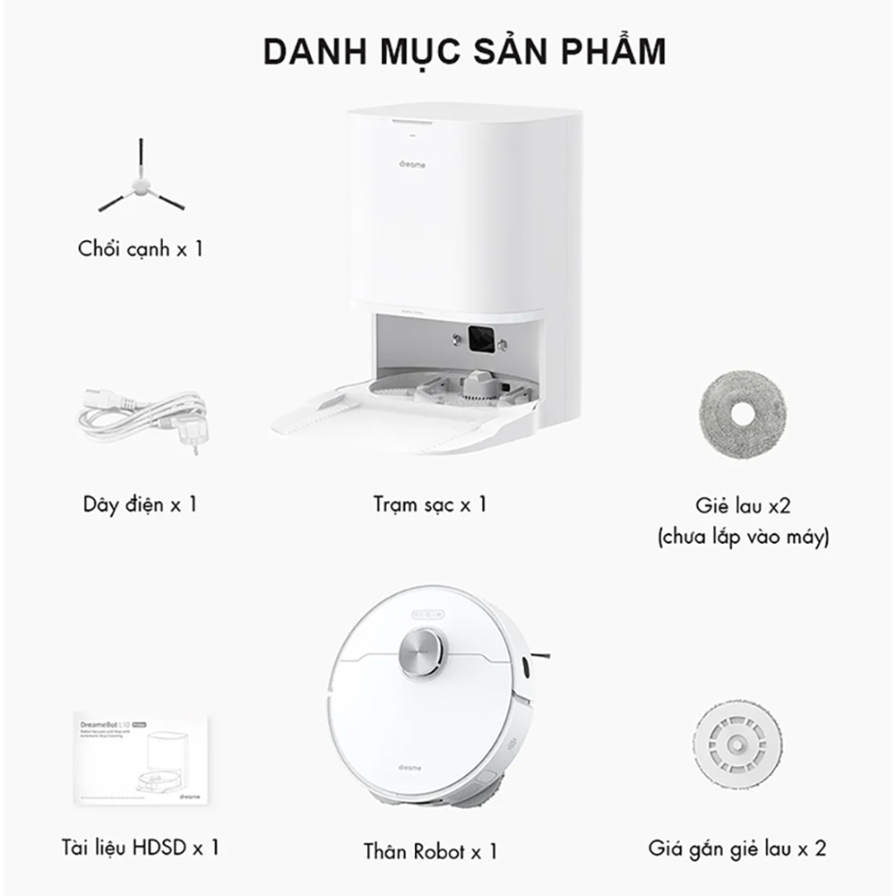 Robot hút bụi lau nhà Dreame L10 Prime – Bản Quốc Tế – Bảo Hành 24 Tháng 46 L10 Prime 23 2