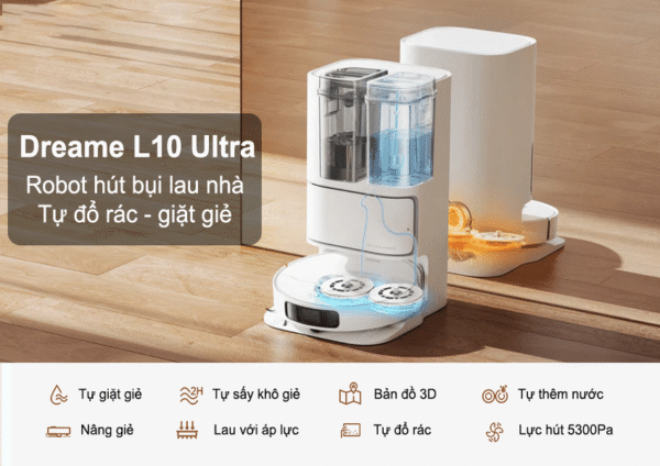 Robot hút bụi lau nhà Dreame L10 Ultra – Bản Quốc Tế – Bảo Hành 24 Tháng