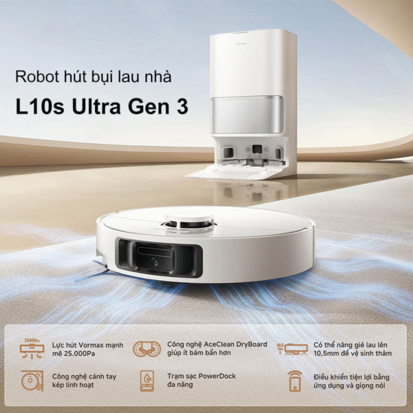 Robot hút bụi lau nhà Dreame L10s Ultra (Gen 3) – Bản Quốc Tế – Bảo Hành 24 Tháng
