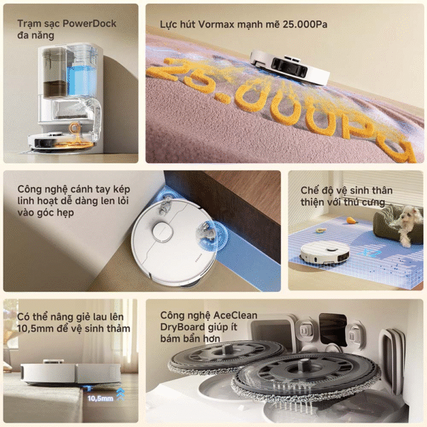 Robot hút bụi lau nhà Dreame L10s Ultra (Gen 3) – Bản Quốc Tế – Bảo Hành 24 Tháng