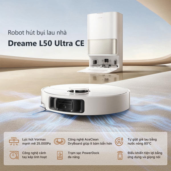Robot hút bụi lau nhà Dreame L50 Ultra CE – Bản Quốc Tế – Bảo Hành 24 Tháng
