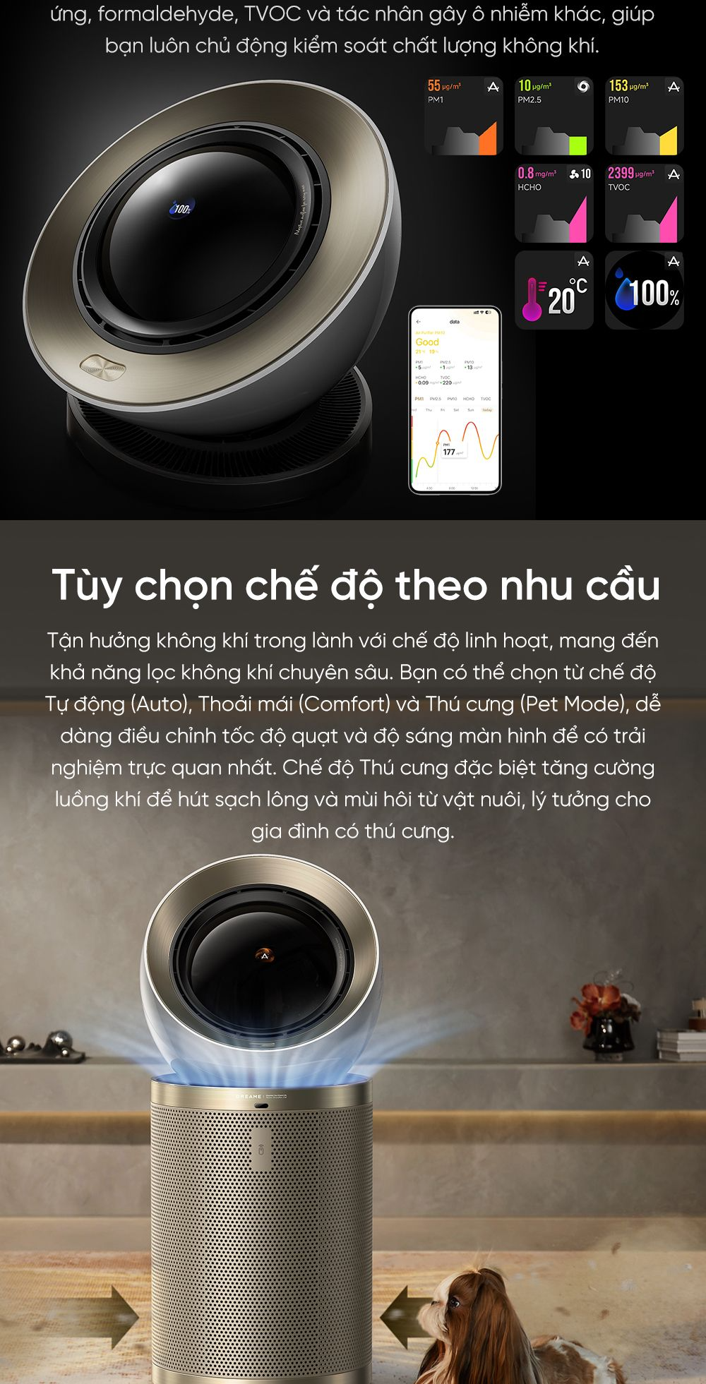 Máy Lọc Không Khí Dreame AirPursue™ PM10 – Hàng Quốc Tế – BH 24 Tháng 65 PM10 10