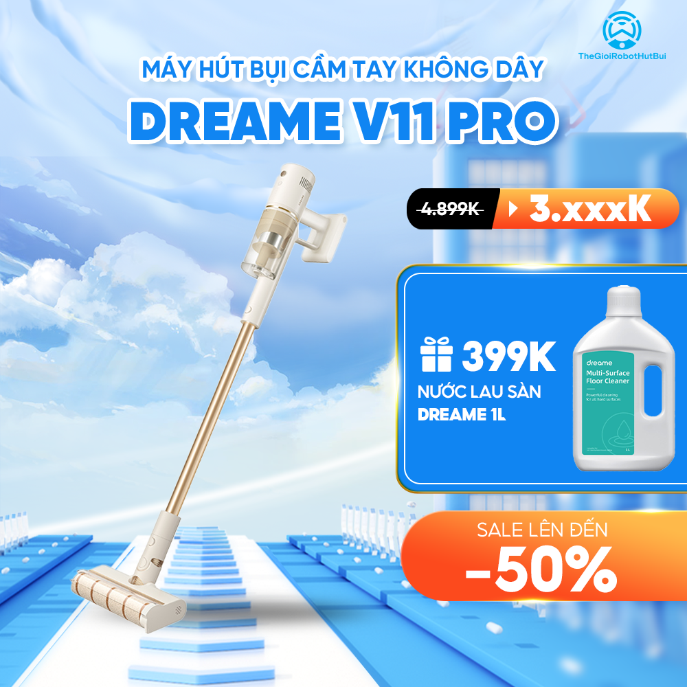 Máy Hút Bụi Cầm Tay Không Dây Dreame V11 Pro – Hàng Quốc Tế – BH 12 Tháng