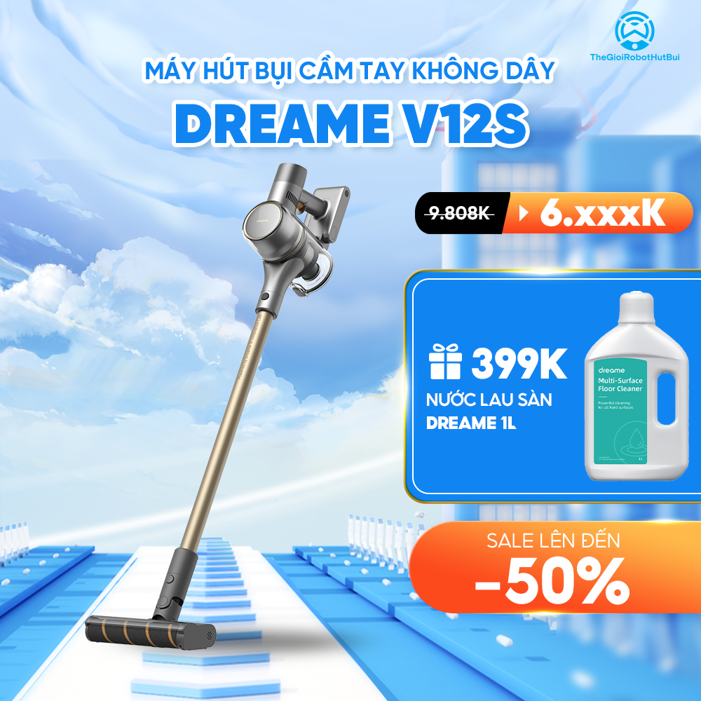 Máy Hút Bụi Cầm Tay Không Dây Dreame V12S – Hàng Quốc Tế – BH 24 Tháng