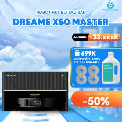 Robot hút bụi lau nhà Dreame X50 Master – Bản Quốc Tế – Bảo Hành 24 Tháng