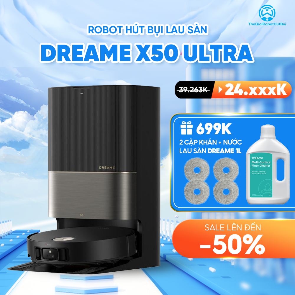 Robot hút bụi lau nhà Dreame X50 Ultra – Bản Quốc Tế – Bảo Hành 24 Tháng