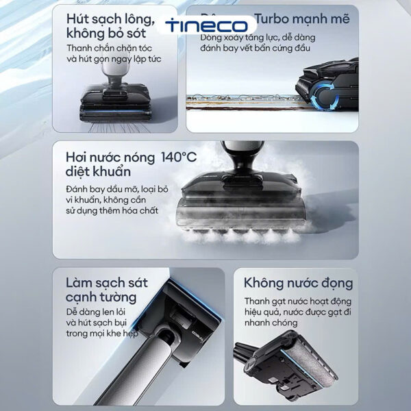 Máy lau nhà Tineco S9 Artist Steam Pro gập nghiêng 180° – Bảo hành chính hãng 24 Tháng