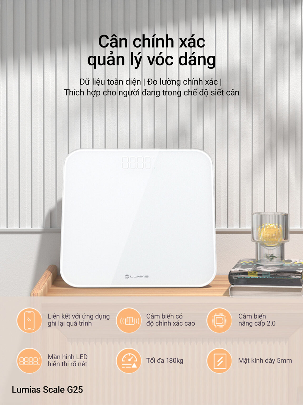 Cân Điện Tử Lumias Scale G25 – Hàng Chính Hãng – BH 6 Tháng 49 G25 2 1