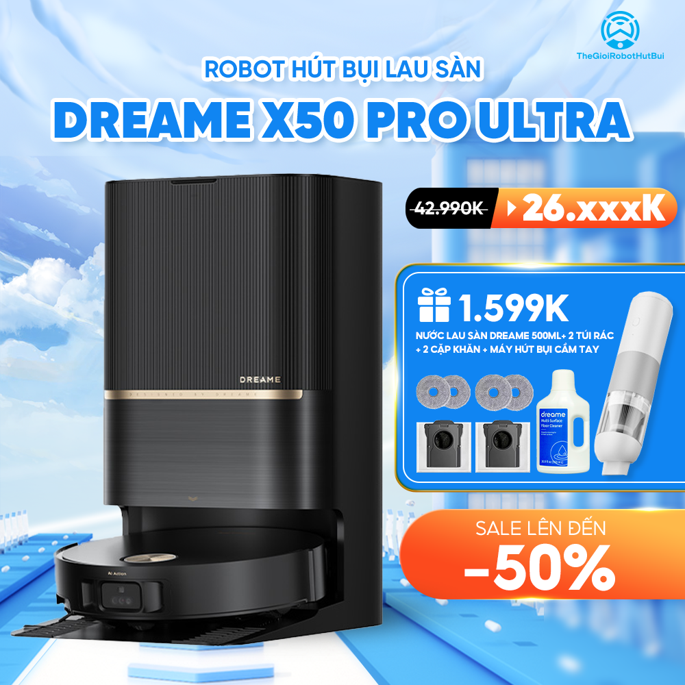 Robot hút bụi lau nhà Dreame X50 Pro Ultra – Bản Quốc Tế – Bảo Hành 24 Tháng