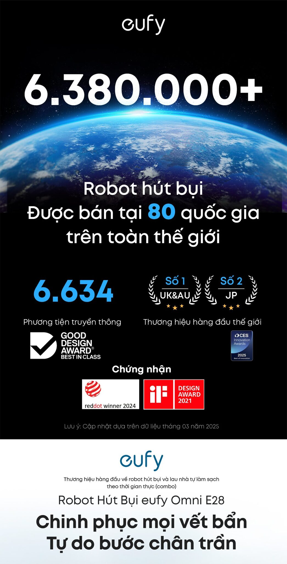 Robot hút bụi Eufy E28 - Bảo hành chính hãng 24 tháng 52 Eufy 1