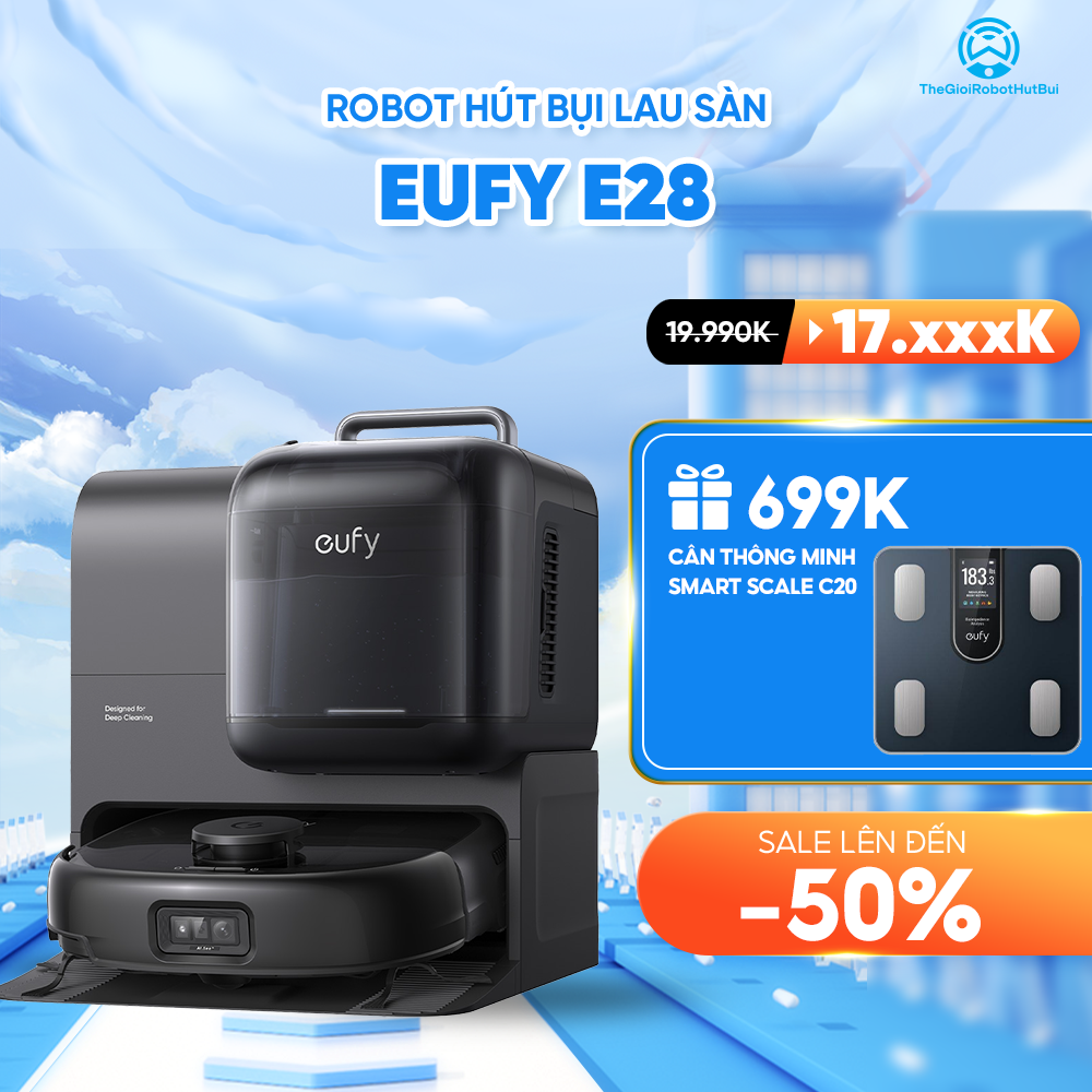 Robot hút bụi Eufy E28 – Bảo hành chính hãng 24 tháng
