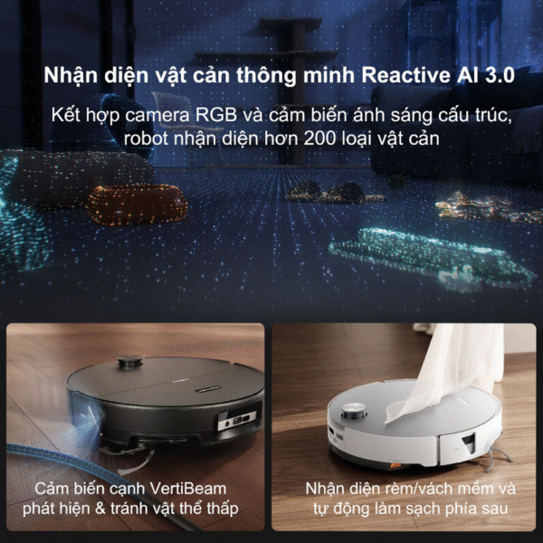 Robot hút bụi Roborock Saros 20 Sonic – Bảo hành chính hãng 24 Tháng