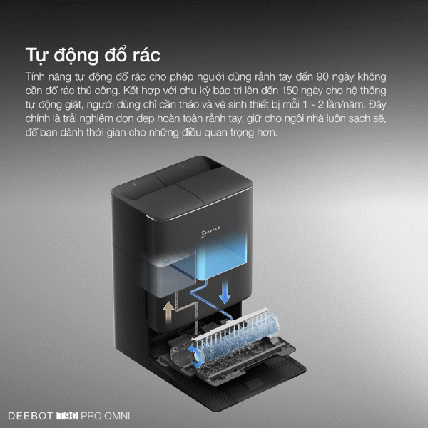 Robot hút bụi Ecovacs Deebot T90 Pro Omni – Bảo hành chính hãng 24 tháng