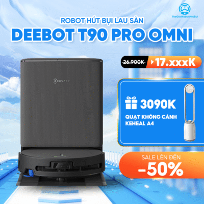 Robot hút bụi Ecovacs Deebot T90 Pro Omni – Bảo hành chính hãng 24 tháng