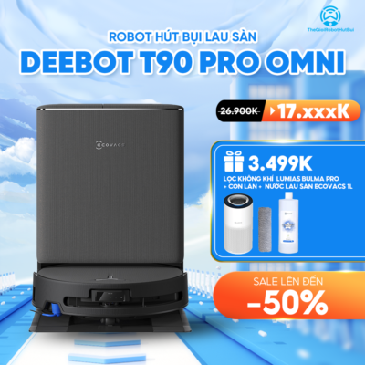 Robot hút bụi Ecovacs Deebot T90 Pro Omni – Bảo hành chính hãng 24 tháng