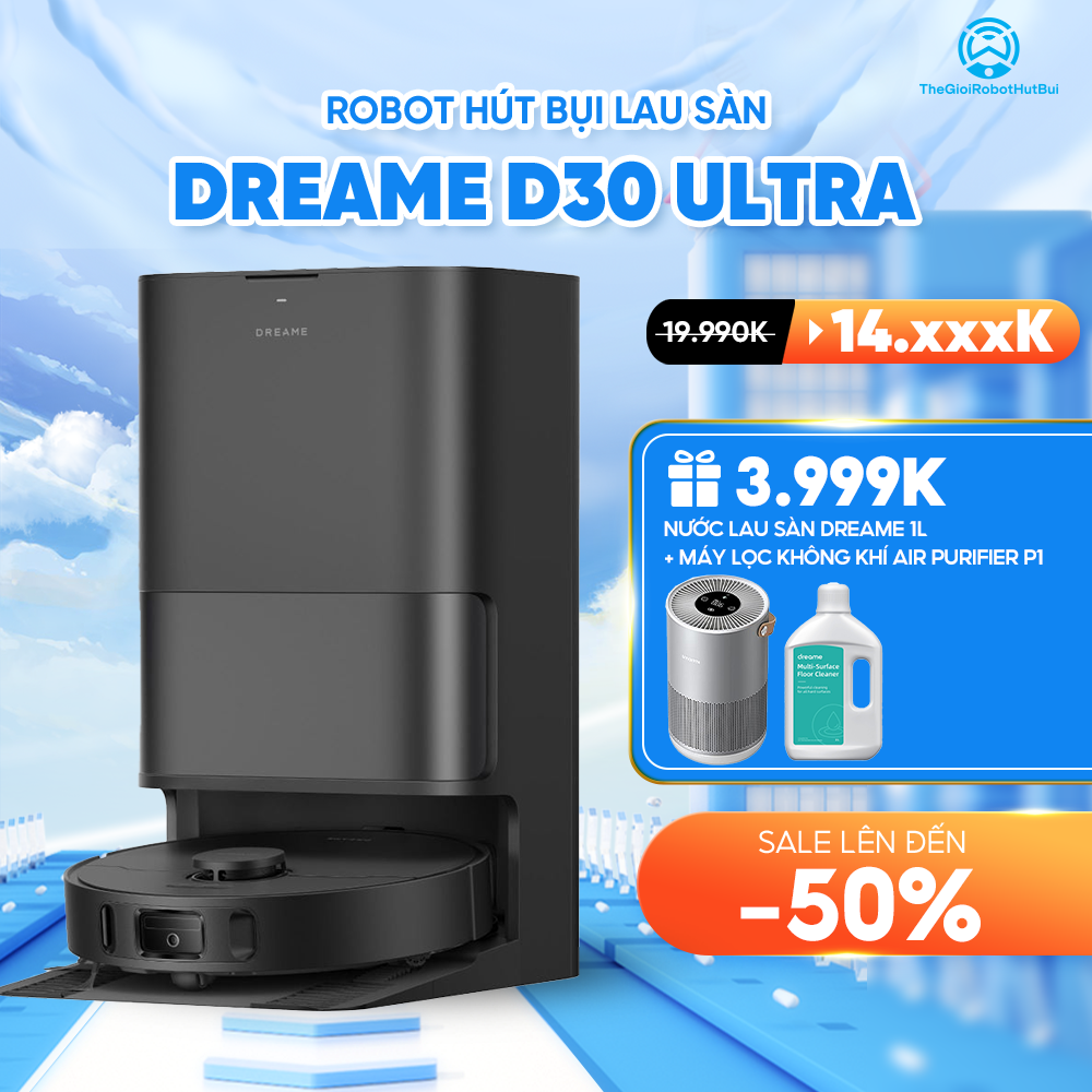 Robot hút bụi lau nhà Dreame D30 Ultra – Bản Quốc Tế – Bảo Hành 24 Tháng