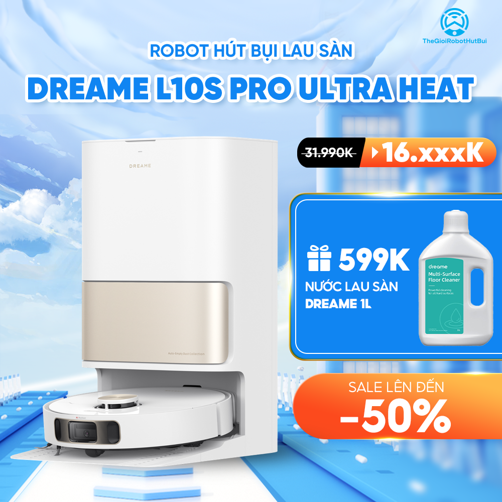 Robot Hút Bụi Lau Nhà Dreame L10s Pro Ultra Heat – Bản Quốc Tế – Bảo Hành 24 Tháng