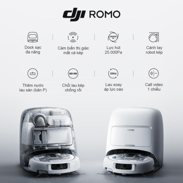 Robot hút bụi DJI ROMO – Bảo hành chính hãng 12 Tháng