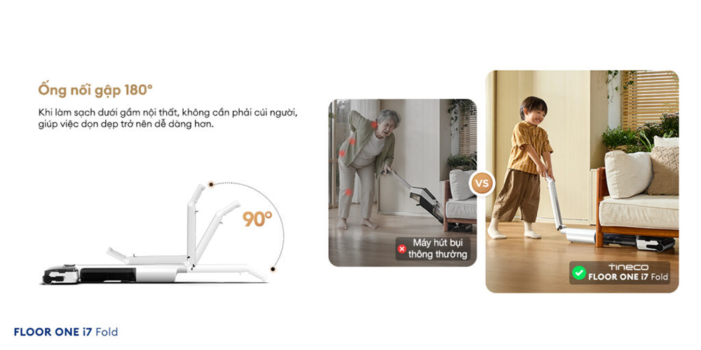 Máy hút bụi lau nhà Tineco Floor One i7 Fold - Bảo hành 24 tháng 77 i7 Fold 11