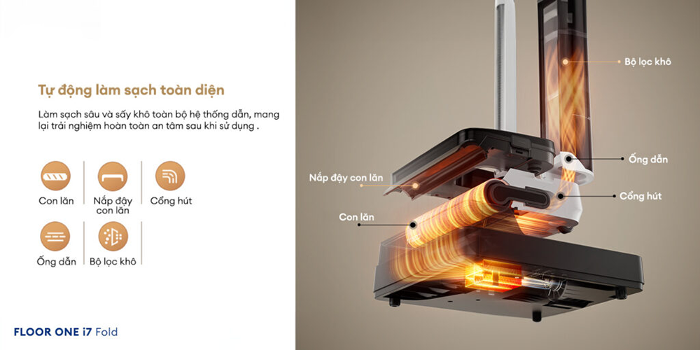 Máy hút bụi lau nhà Tineco Floor One i7 Fold - Bảo hành 24 tháng 78 i7 Fold 12