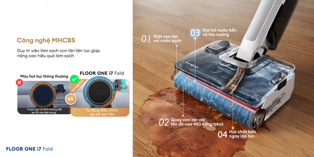 Máy hút bụi lau nhà Tineco Floor One i7 Fold - Bảo hành 24 tháng 72 i7 Fold 6