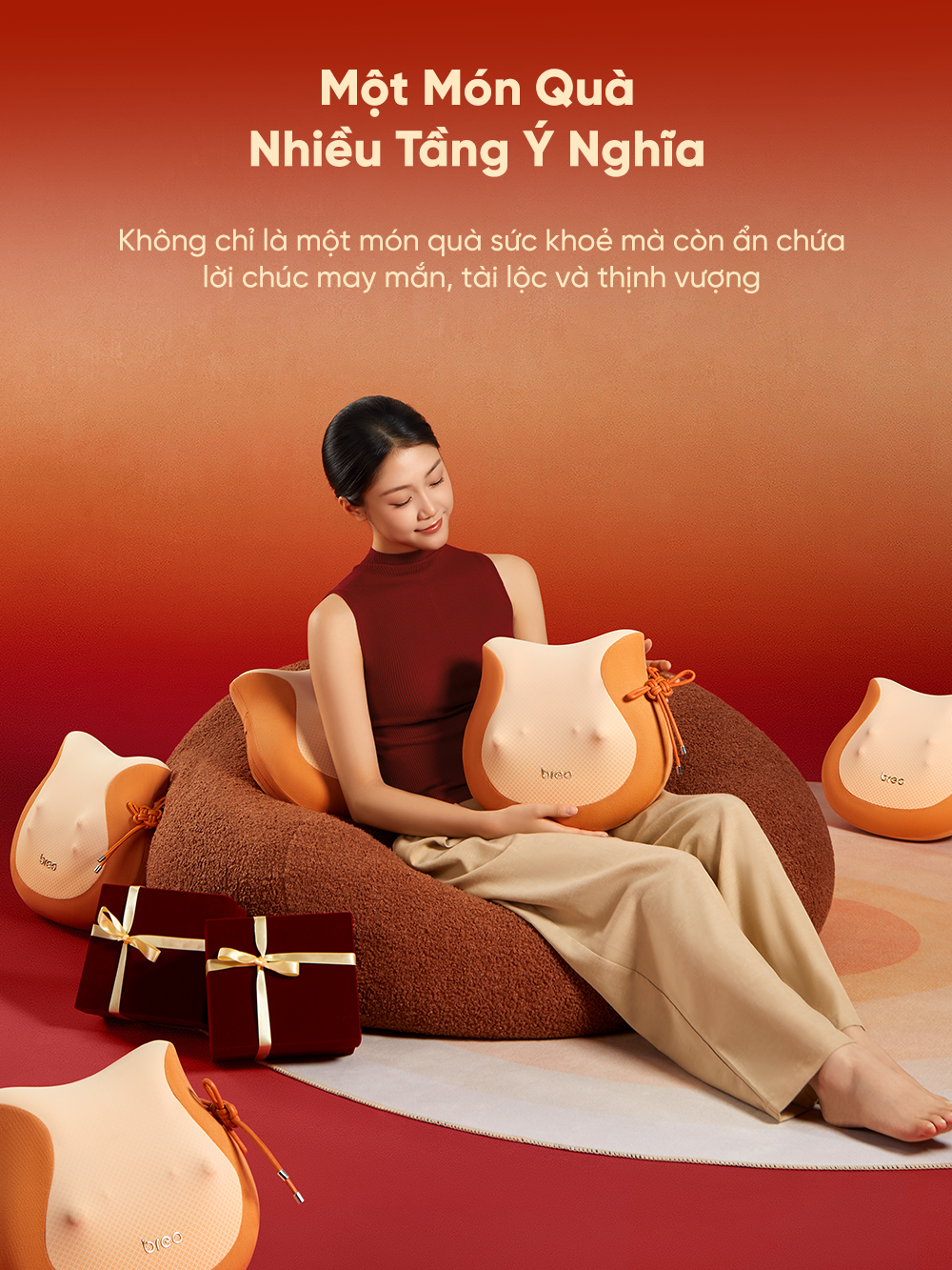 Gối Massage Lưng BREO Back 2F | Kĩ Thuật Massage Như Tay Người - Cao Su Non Êm Ái - Vỏ Tháo Rời | Bảo hành 12 Tháng 65 BREO Back 2F 11