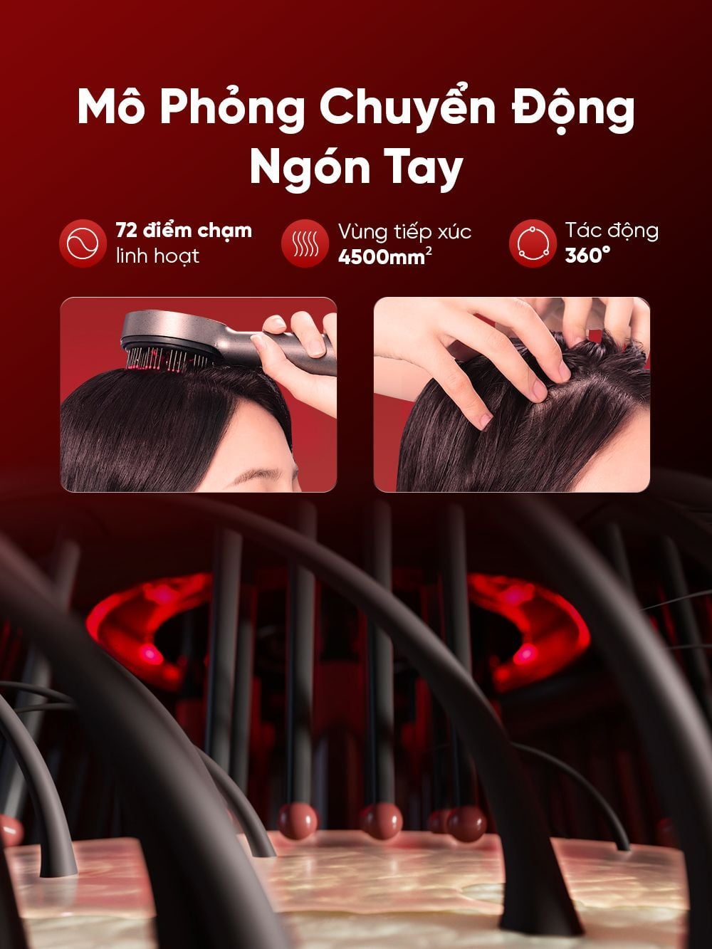 Lược Điện Massage Da Đầu Breo Scalp 3 | Hỗ Trợ Mọc Tóc - Khoang Chứa Serum - Ánh Sáng Đỏ | Bảo hành 12 Tháng 51 BREO Scalp 3 7