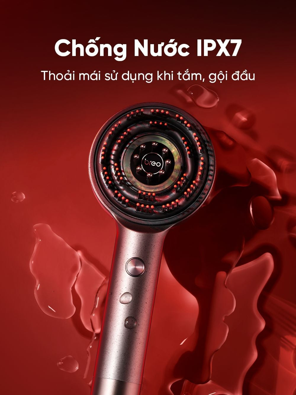 Lược Điện Massage Da Đầu Breo Scalp 3 | Hỗ Trợ Mọc Tóc - Khoang Chứa Serum - Ánh Sáng Đỏ | Bảo hành 12 Tháng 52 BREO Scalp 3 8