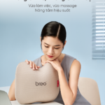 Gối Massage Lưng BREO Back 2 | Xoa Bóp Chườm Nóng – Có Dây Cài Cố Định – Sử Dụng Không Dây | Bảo hành 12 Tháng