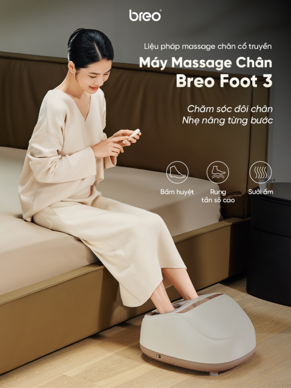 Máy Massage Chân BREO Foot 3 | Mô Phỏng Kỹ Thuật Bấm Huyệt Y Học Cổ Truyền  | Bảo hành 12 Tháng