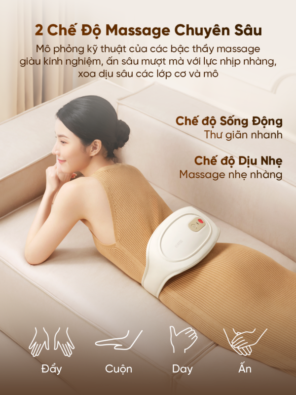 Máy Massage Lưng Cột Sống Breo P3 | Xoa Bóp Êm Ái – Chườm Ấm Thư Giãn – Đai Đeo Tiện Lợi | Bảo hành 12 Tháng
