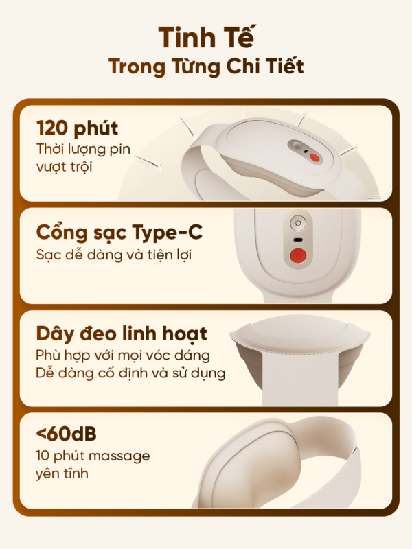 Máy Massage Lưng Cột Sống Breo P3 | Xoa Bóp Êm Ái – Chườm Ấm Thư Giãn – Đai Đeo Tiện Lợi | Bảo hành 12 Tháng