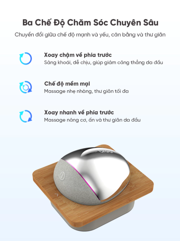 Máy Massage Da Đầu BREO Scalp Mini Pro | Ánh Sáng Hồng Ngoại Kích Thích Mọc Tóc – Chống Nước | Bảo hành 12 Tháng