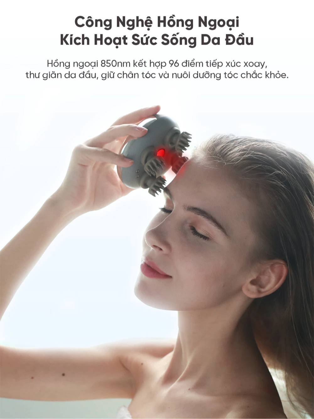 Máy Massage Da Đầu BREO Scalp Mini Pro | Ánh Sáng Hồng Ngoại Kích Thích Mọc Tóc - Chống Nước | Bảo hành 12 Tháng 51 Breo Scalp Mini Pro 4