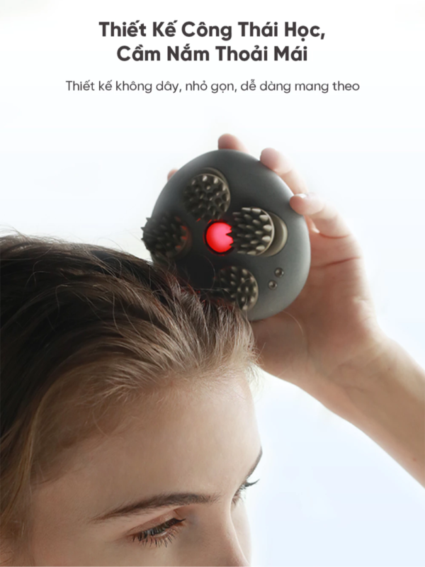 Máy Massage Da Đầu BREO Scalp Mini Pro | Ánh Sáng Hồng Ngoại Kích Thích Mọc Tóc – Chống Nước | Bảo hành 12 Tháng