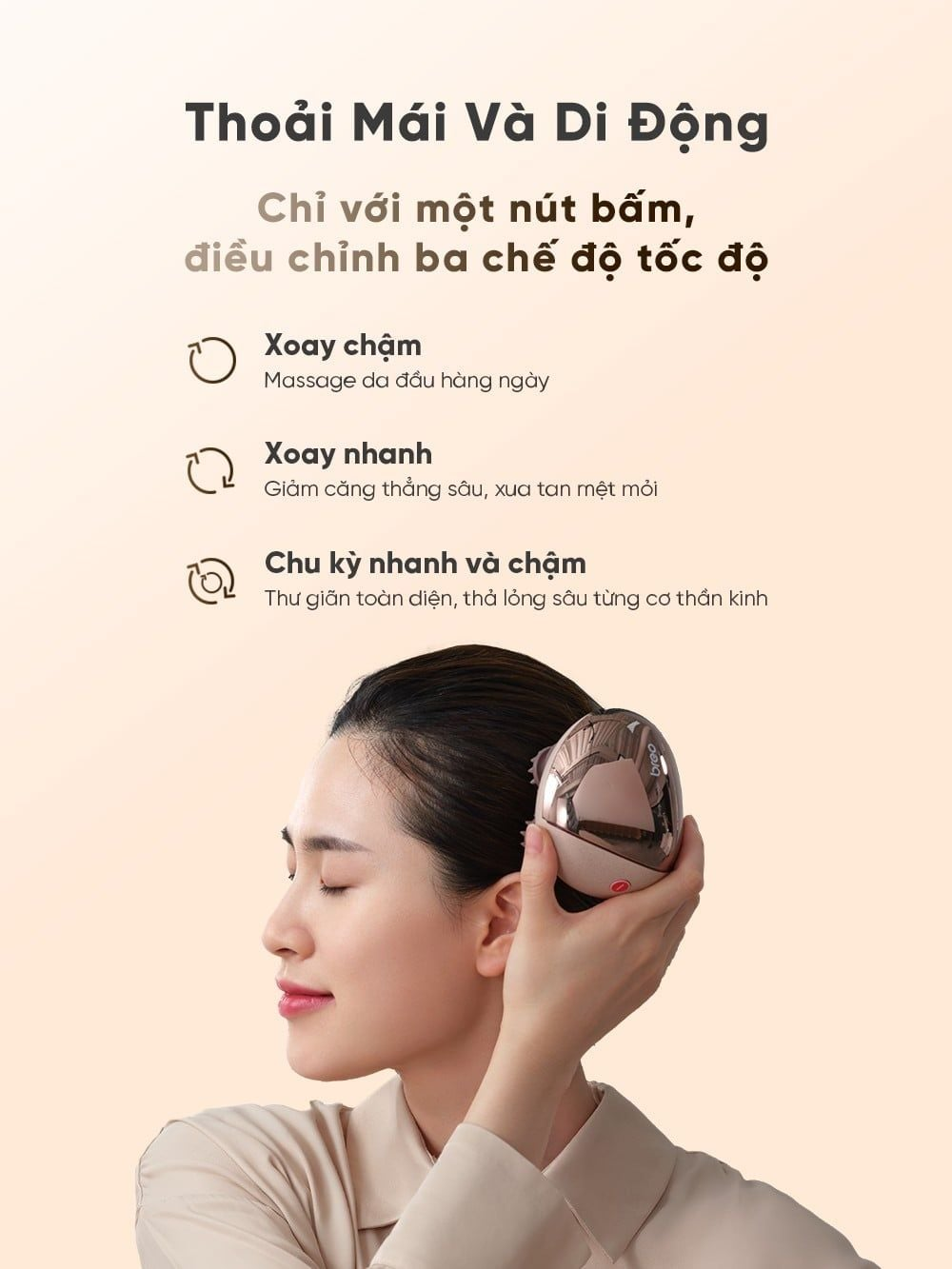 Máy Massage Da Đầu BREO Scalp Mini | Đầu Silicon Lưu Thông Khí Huyết - Kích Thích Mọc Tóc - Chống Nước | Bảo hành 12 Tháng 40 Breo Scalp Mini 1