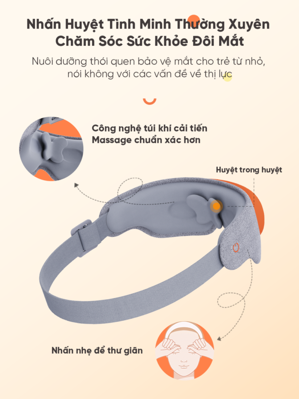 Máy Massage Mắt Trẻ Em BREO See 5K | Bảo Vệ Thị Lực – Ấn Huyệt Sưởi Ấm Thư Giãn – Giảm Nhức Mỏi Mắt  | Bảo hành 12 Tháng