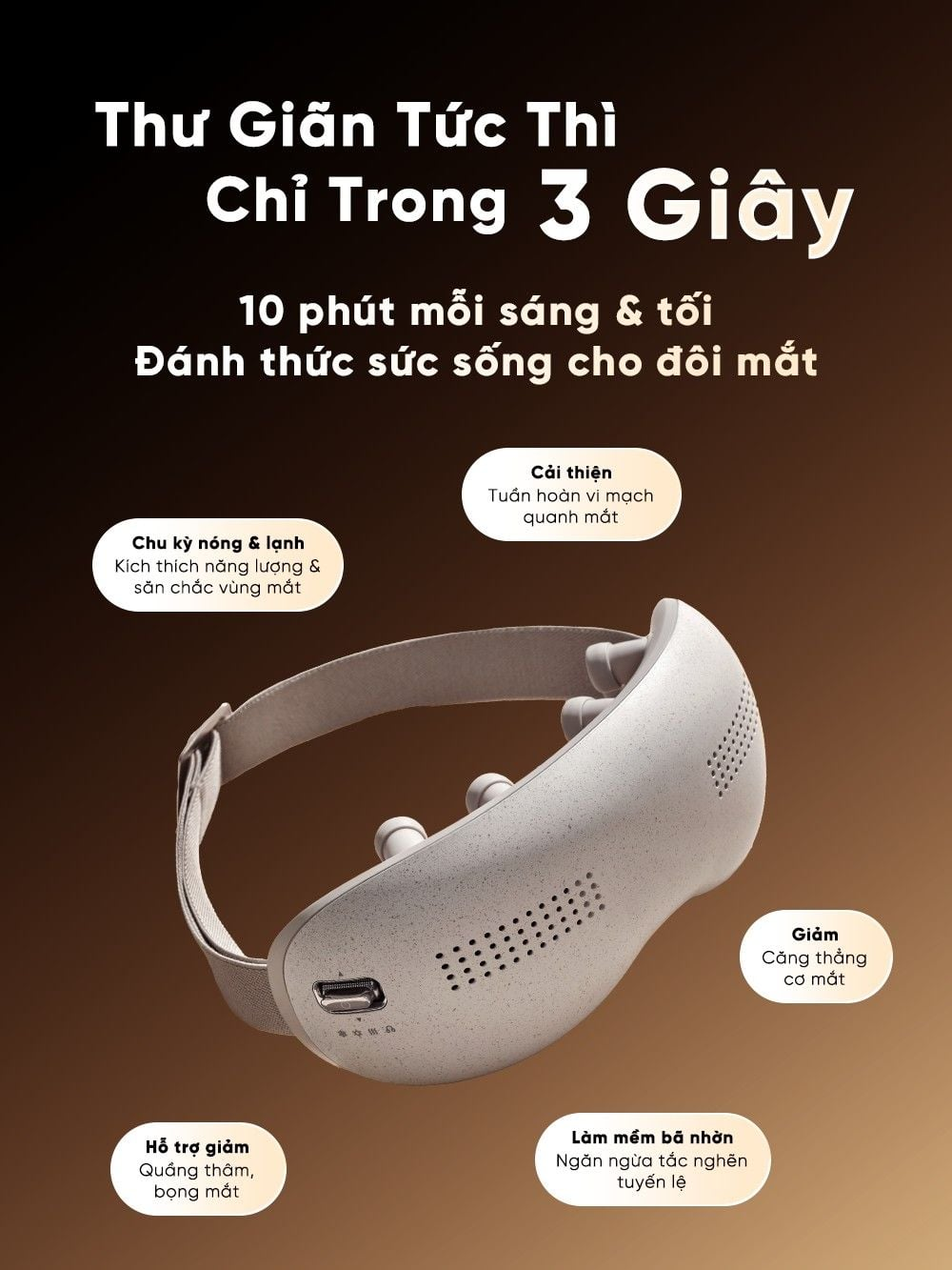 Máy Massage Mắt BREO See K Pro | Giảm Thâm Nhức Mỏi Mắt - Chườm Lạnh Và Nóng Thư Giãn Mắt | Bảo hành 12 Tháng 48 Breo See K Pro 6