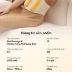 Máy Massage Chườm Nóng Bụng Và Thắt Lưng Breo Y2 | Chườm Ấm Hồng Ngoại – Đa Năng Hỗ Trợ Giảm Đau Lưng | Bảo hành 12 Tháng