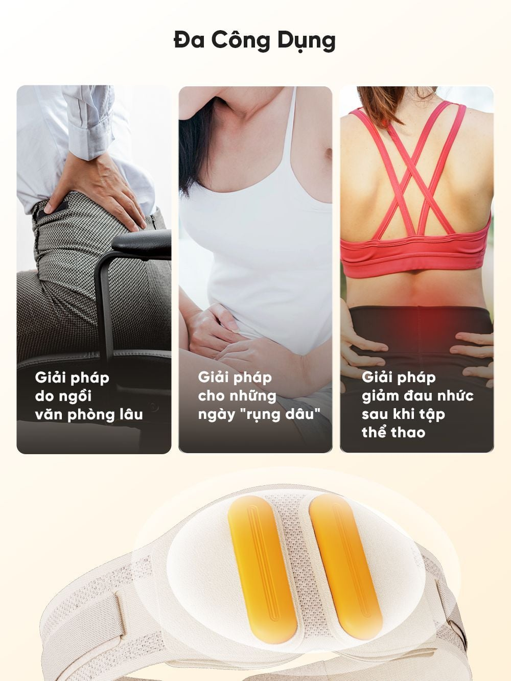 Máy Massage Chườm Nóng Bụng Và Thắt Lưng Breo Y2 | Chườm Ấm Hồng Ngoại - Đa Năng Hỗ Trợ Giảm Đau Lưng | Bảo hành 12 Tháng 60 Breo Y2 3