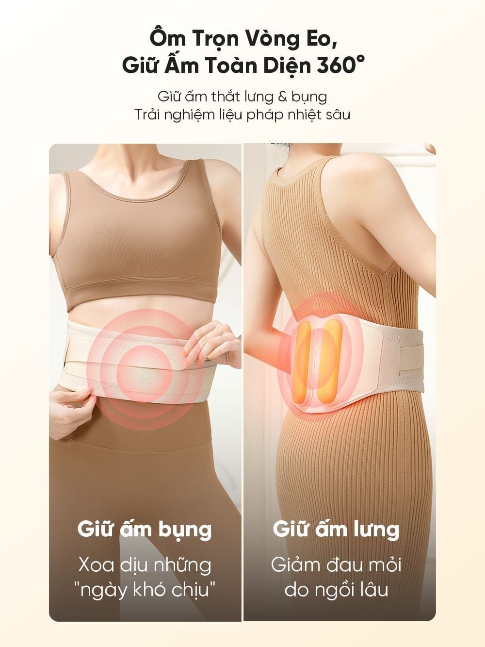 Máy Massage Chườm Nóng Bụng Và Thắt Lưng Breo Y2 | Chườm Ấm Hồng Ngoại - Đa Năng Hỗ Trợ Giảm Đau Lưng | Bảo hành 12 Tháng 65 Breo Y2 8