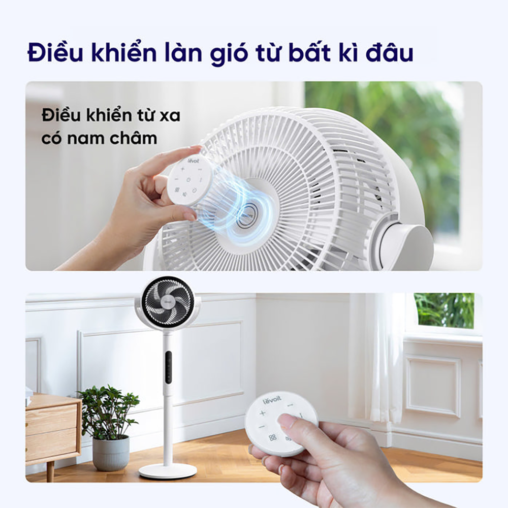 Quạt Tuần Hoàn Không Khí Levoit CirculAir 22.9cm | Cảm biến nhiệt độ- 12 cấp gió - Mát đến 30m - Xoay đa hướng | Bảo hành 24 Tháng 56 Levoit CirculAir 8 1