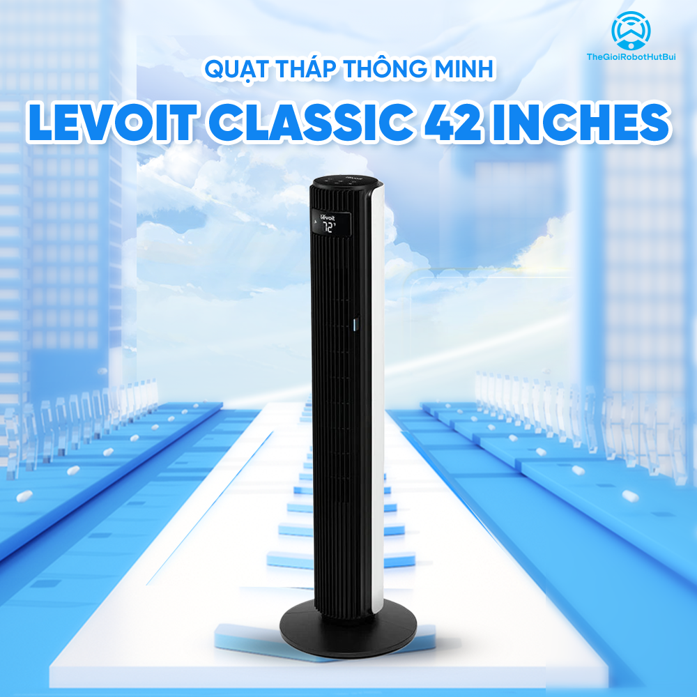 Quạt Tháp Điều Hòa Thông Minh Levoit Classic 42 inches | Cảm biến nhiệt độ | Bảo hành 24 Tháng