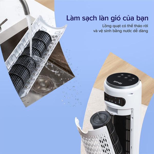 Quạt Tháp Điều Hòa Thông Minh Levoit Classic 36 inches | Cảm biến nhiệt độ – 12 cấp gió | Bảo hành 24 Tháng