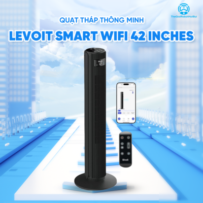Quạt Tháp Điều Hòa Levoit Smart Wifi 42 inches | Kết nối app – Cảm biến nhiệt độ – 12 cấp gió | Bảo hành 24 Tháng