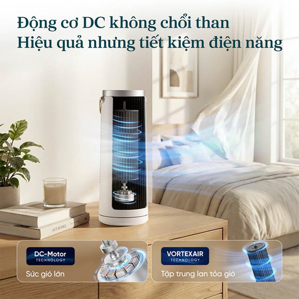 Quạt Tháp Thông Minh Levoit Windi Mini | Điều khiển từ xa - 5 tốc độ gió - Tiết kiệm điện - Bảo hành 24 Tháng 50 Levoit Windi Mini 8