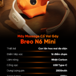 Máy Massage Cổ Vai Gáy BREO N6 Mini | Kỹ Thuật Y Học Cổ Truyền – Massage Như Tay Người | Bảo hành 12 Tháng