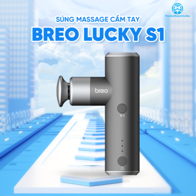 Súng Massage Cầm Tay Breo Lucky S1 | Giảm Đau Mỏi Cơ Nhanh – Thiết Kế Siêu Nhỏ Gọn | Bảo hành 12 Tháng